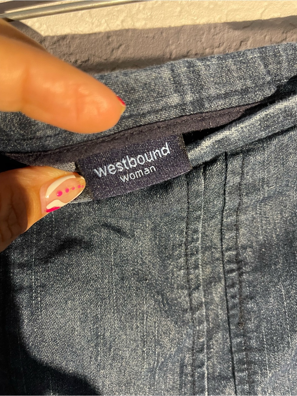 Westbound Denim A-Line Skirt in Blue Wash - Picture 3 of 6